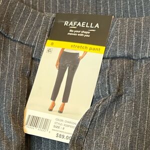 Rafaella Women's Charcoal Pinstripe Cropped Jeans
